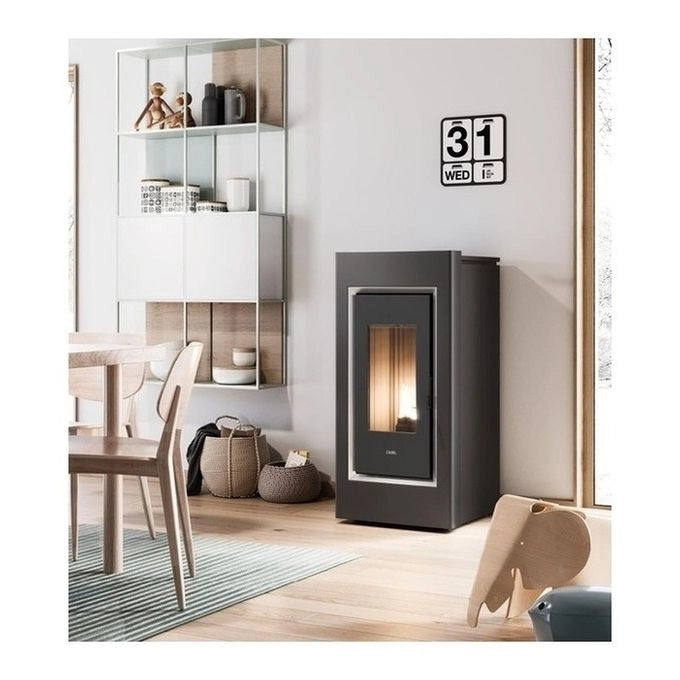 Cadel Prince 11 stufa Libera installazione Pellet Nero, Bianco