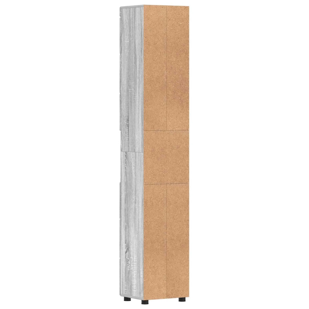 Set di Armadi da Bagno TULUM Grigio Sonoma 37 x 31,5 x 203 cm