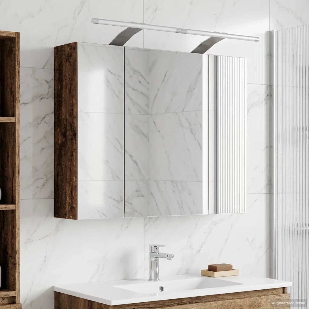 Mobiletto per specchio da bagno Legno vecchio 60 x 14,5 x 50 cm