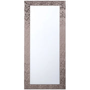 Specchio da Parete Marrone 50 x 130 cm Verticale Soggiorno Camera da Letto Comò Finitura Gesso
