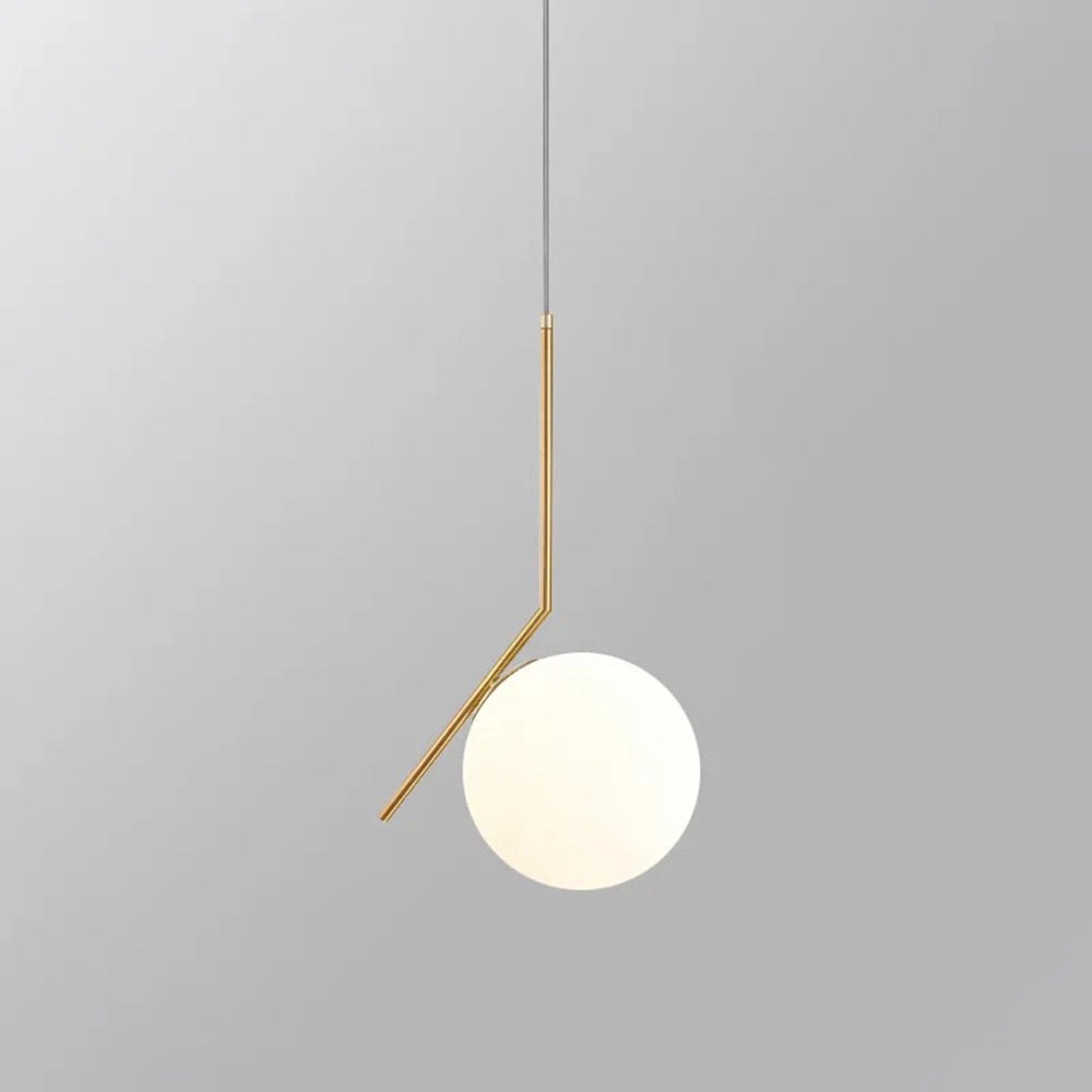 LAMPADARIO A SOSPENSIONE IN METALLO CON SFERA IN VETRO DA 15 CM CON ATTACCO PER LAMPADINE A LED G9