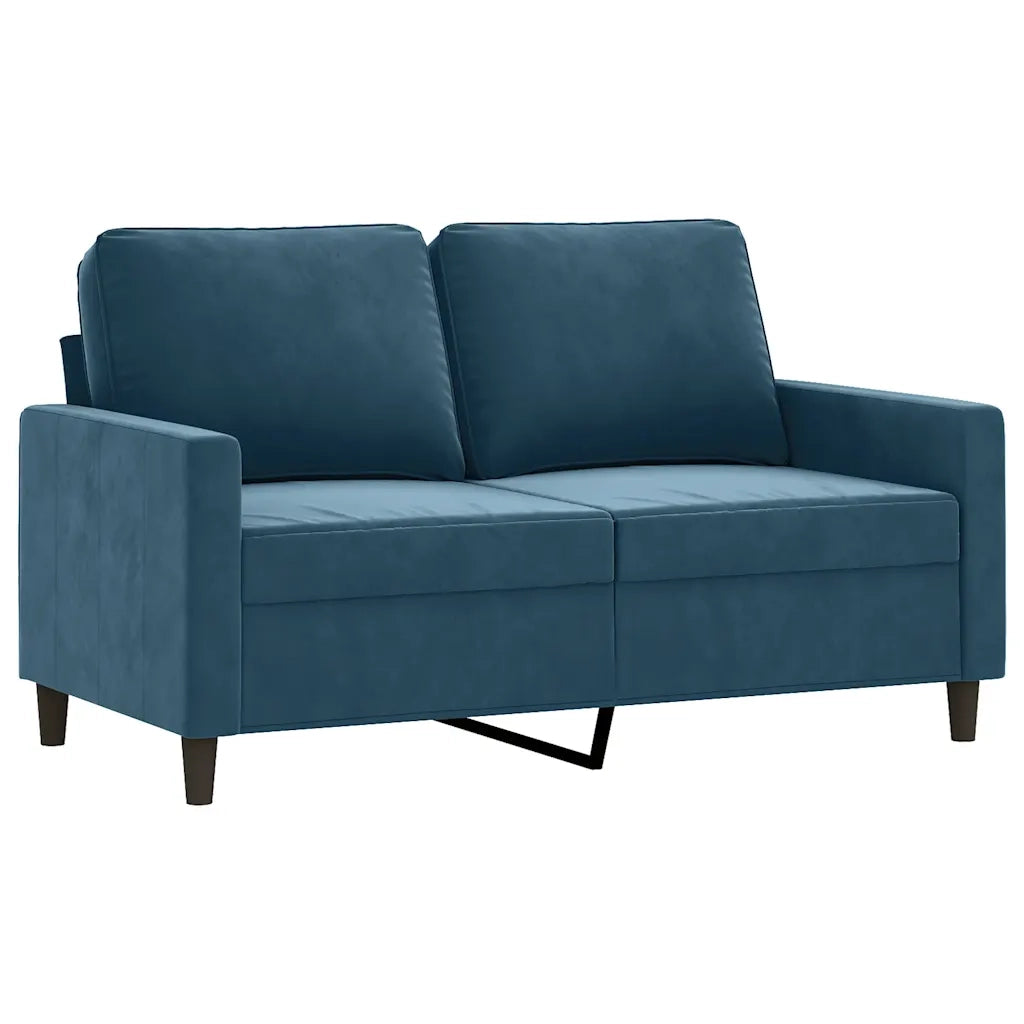 Divano a 2 Posti-Sofa 2 Posti Blu 120 cm in Velluto 825336