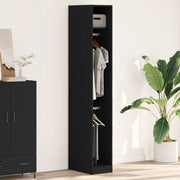Armadio  Nero Rovere 30x50x200 cm in Legno Ingegnerizzato