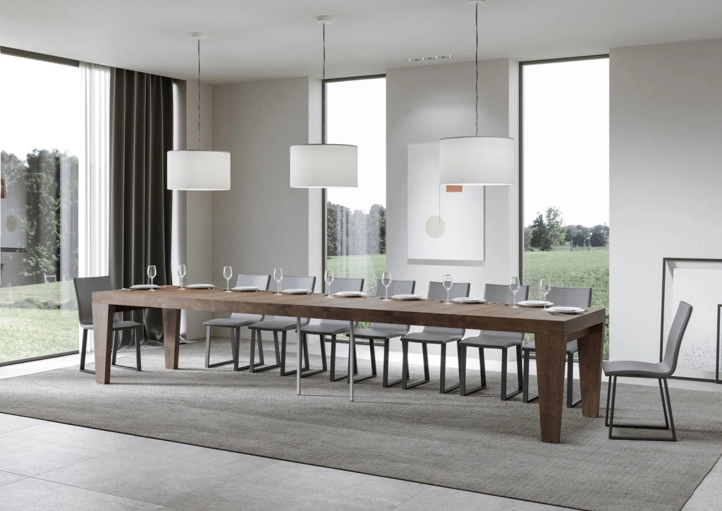 Tavolo allungabile 130/390x90 cm Spimbo Premium noce