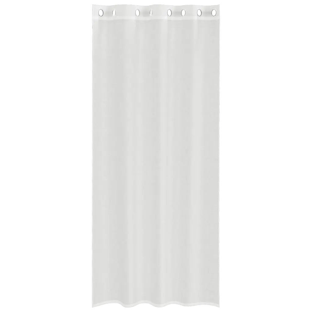 Tende in Voile con Occhielli 2 pz Bianco