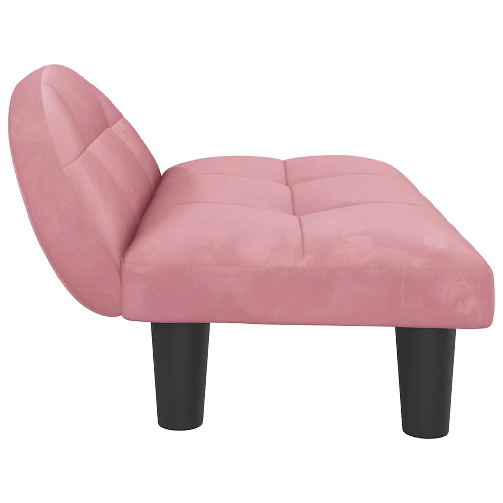 Cuccia per cani a forma di cesto comoda 70 x 52 x 30 cm in velluto rosa 02_0042902