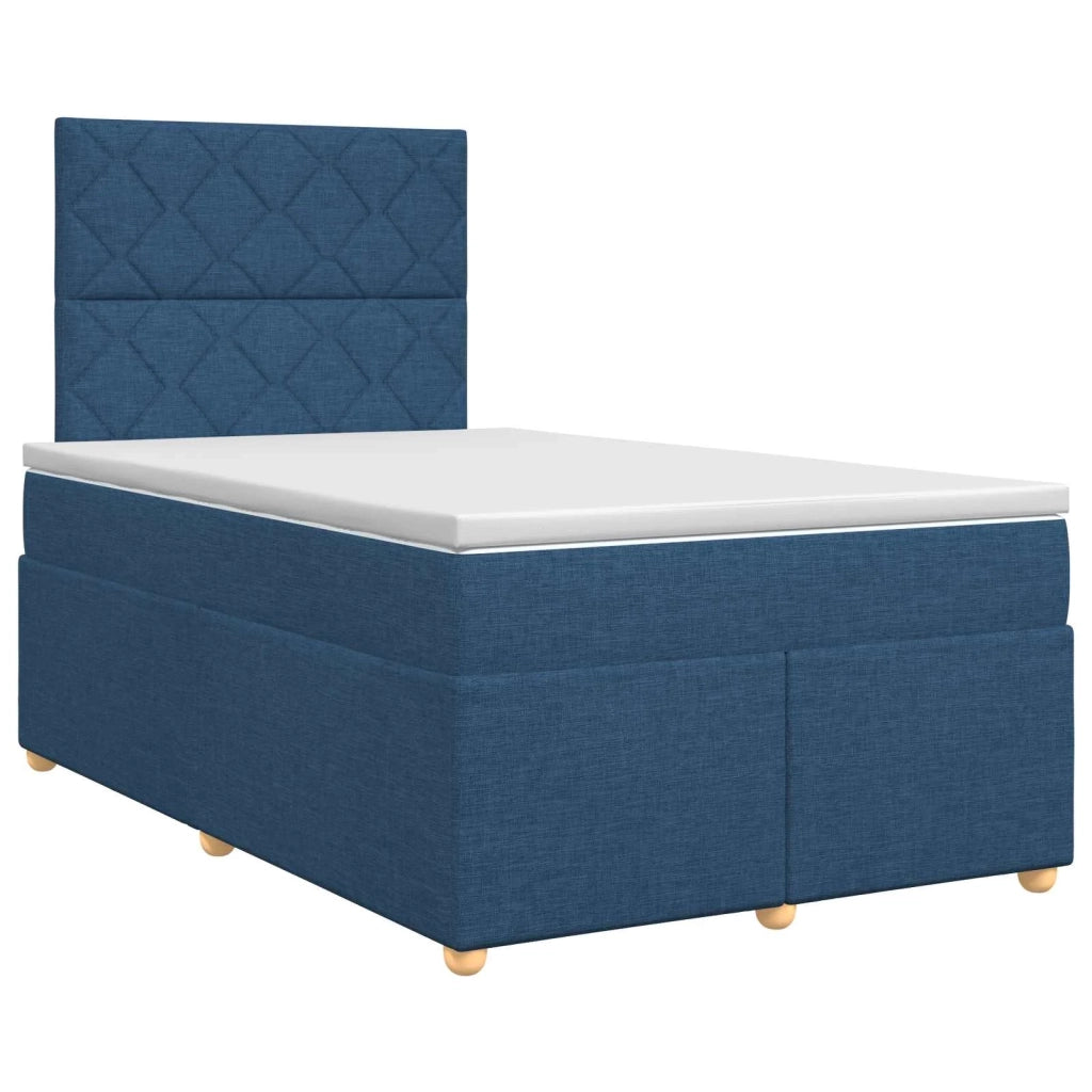 Letto box spring con materasso Blu 120 x 190 cm Tessuto 3453850