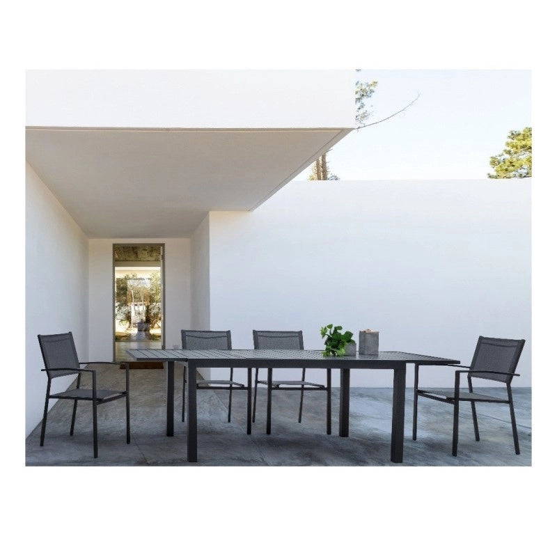 Sedia Per Esterno Con Braccioli In Alluminio Tortora Hilla 57X60X H88 Cm