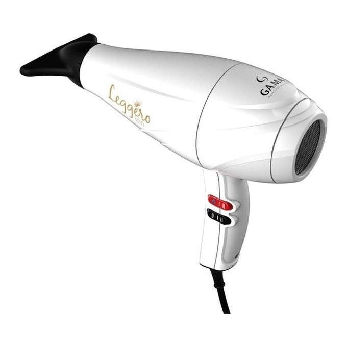 GA.MA Phon Leggero Ion: tecnologia agli ioni, anti crespo, 2400 W, Motore AC a lunga durata Made in Italy, 6 combinazioni di velocità e temperatura, colpo d'aria fredda, incluse 1 bocchette da 9 mm e 1 diffusore