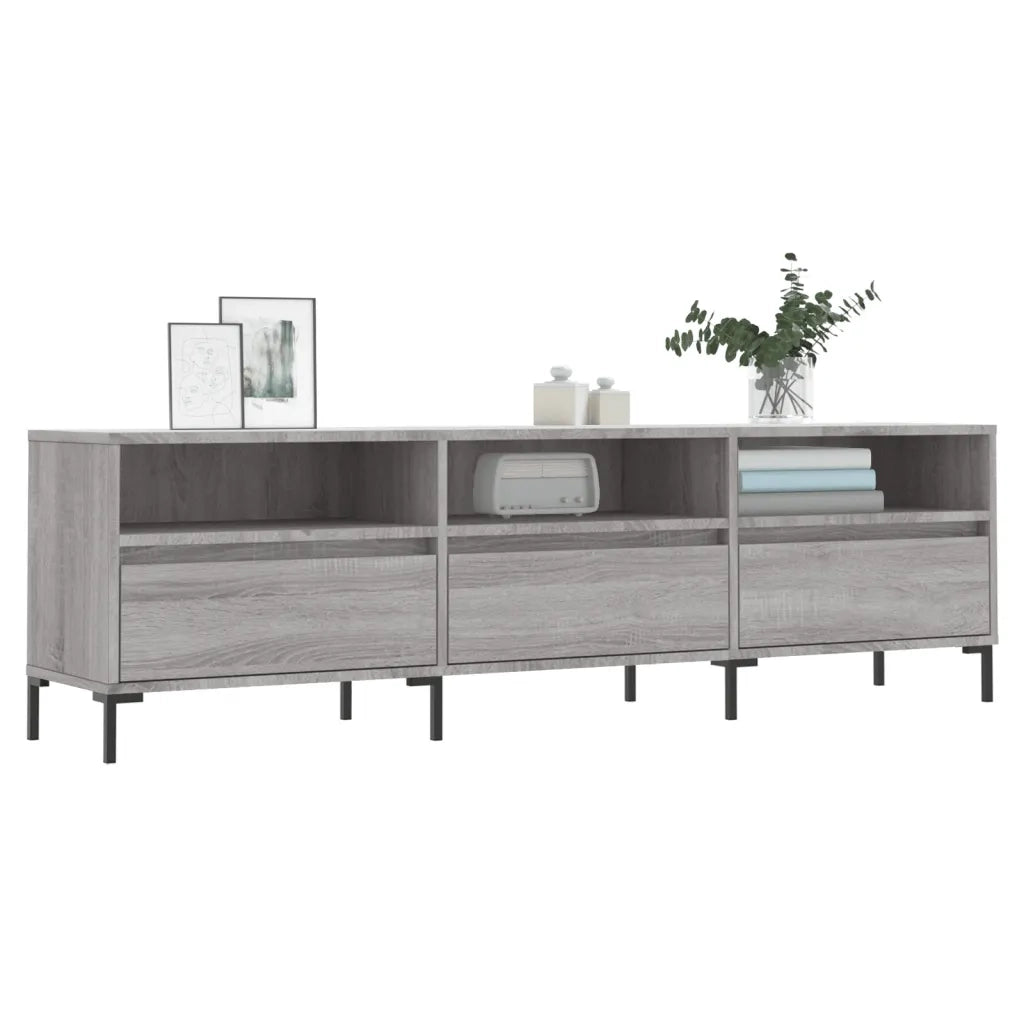 Mobile Porta TV Grigio Sonoma 150x30x44,5 cm Legno Multistrato 831290