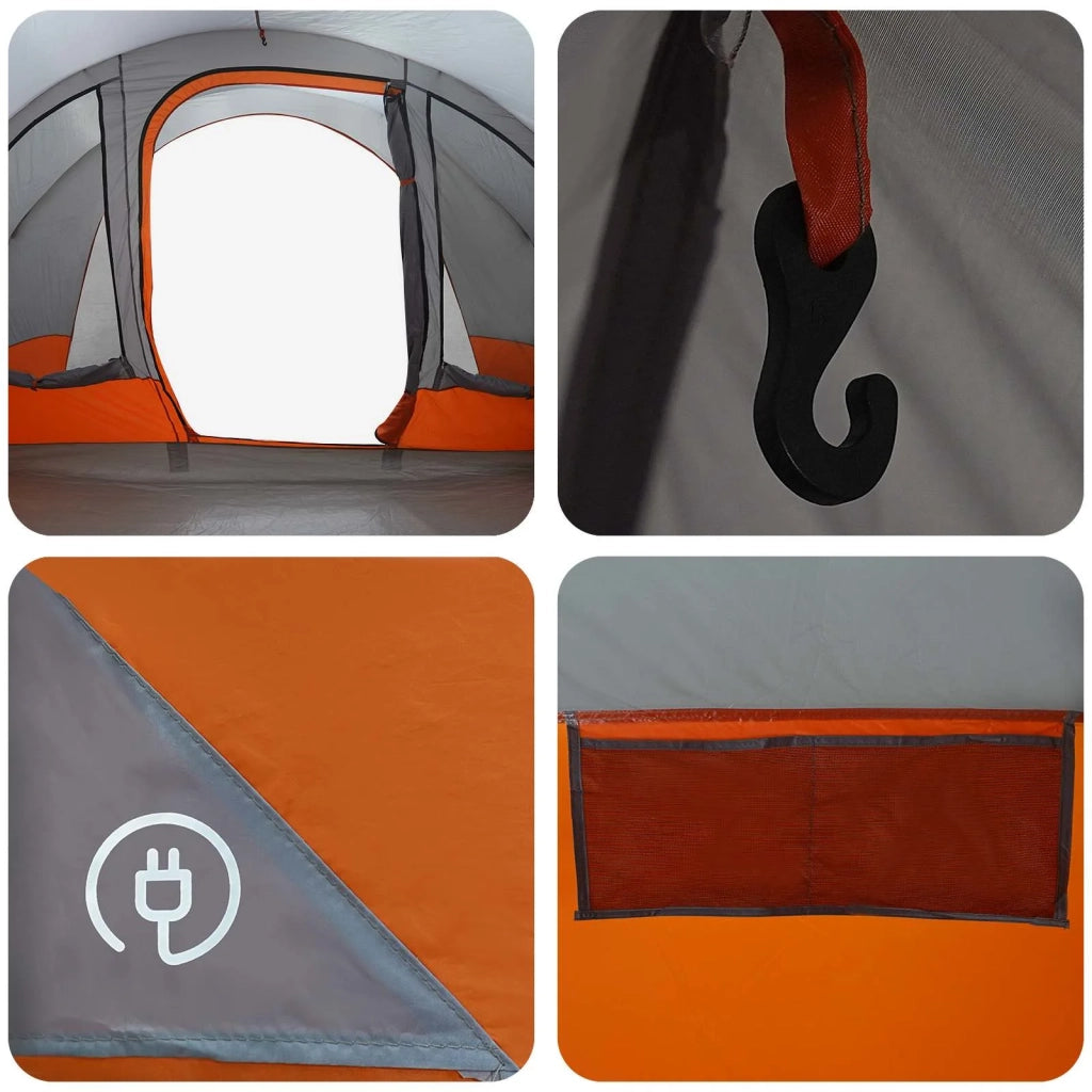 Tenda a tunnel Grigio e arancione 560 x 395 x 212 cm