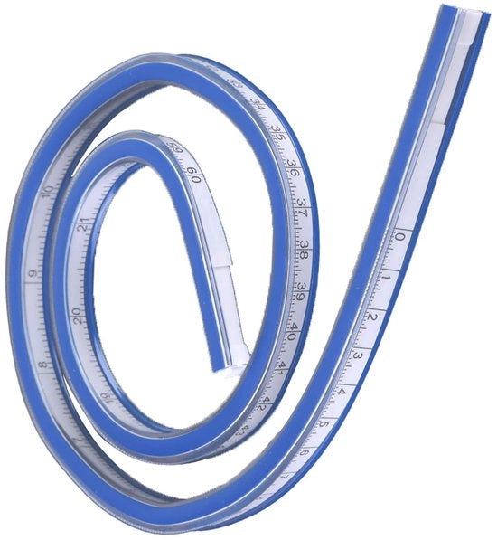 Linaiautoma - Linea Flessibile 60cm - Resistente/Vinile - Doppia Facia - Ideale per Disegni/Ingegneria - Flessibile - Resistenente agli Urti - Linea di Disegno Flessibile