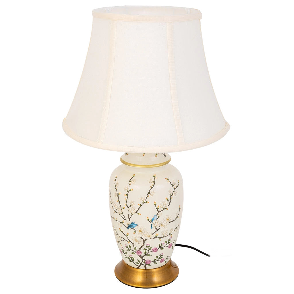 Lampada da tavolo in ceramica bianca D33x55