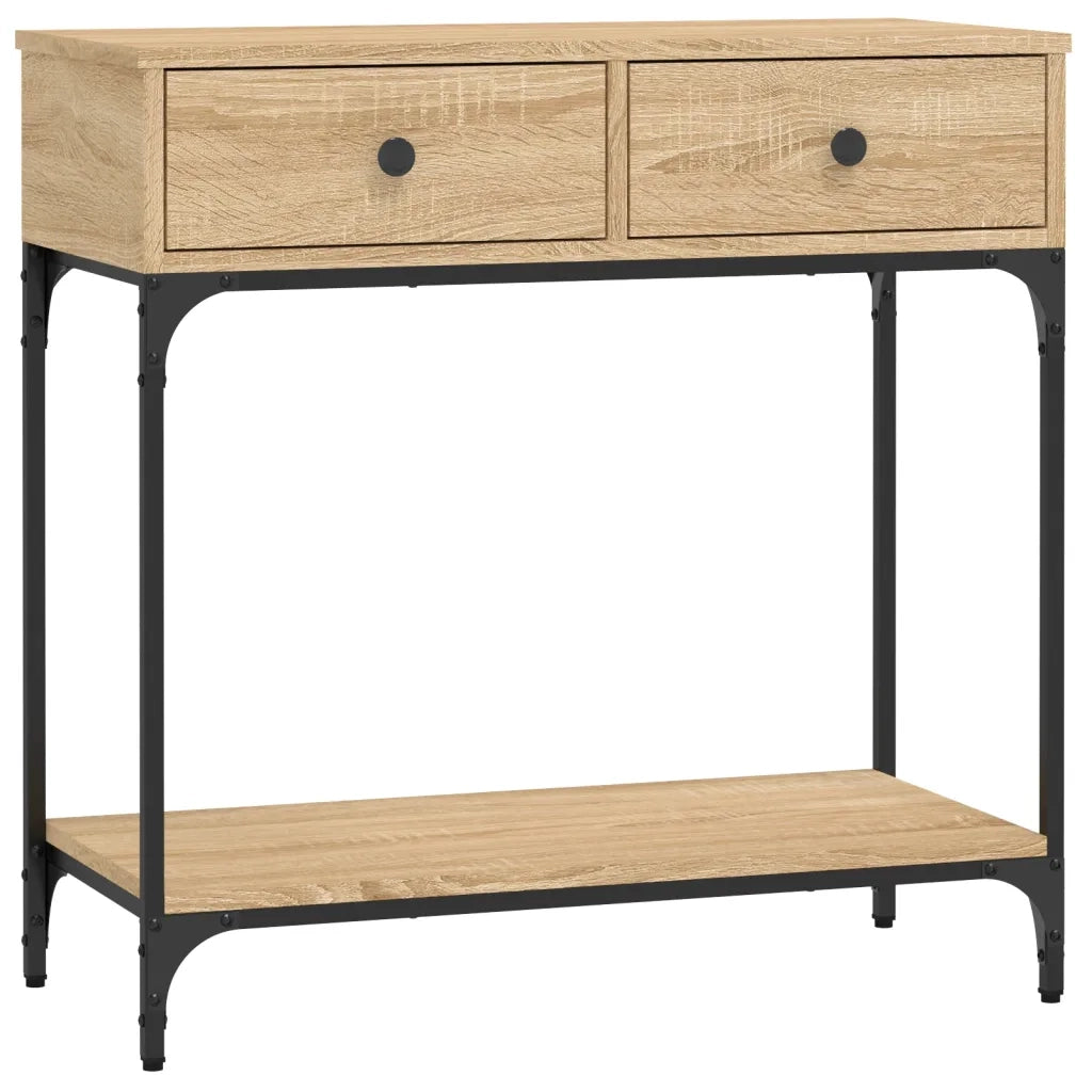 Tavolino Consolle Rovere Sonoma 75x34,5x75cm Legno Multistrato 833399