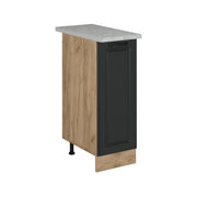 Armadio cucina dispensa alto R-Line Antracite rustico/Rovere dorato 30 cm PL Marmo Vicco