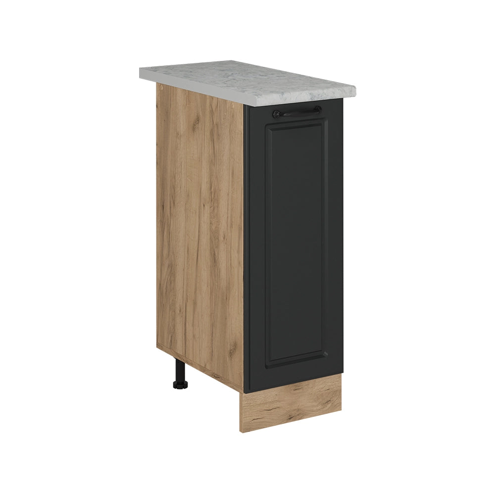 Armadio cucina dispensa alto R-Line Antracite rustico/Rovere dorato 30 cm PL Marmo Vicco