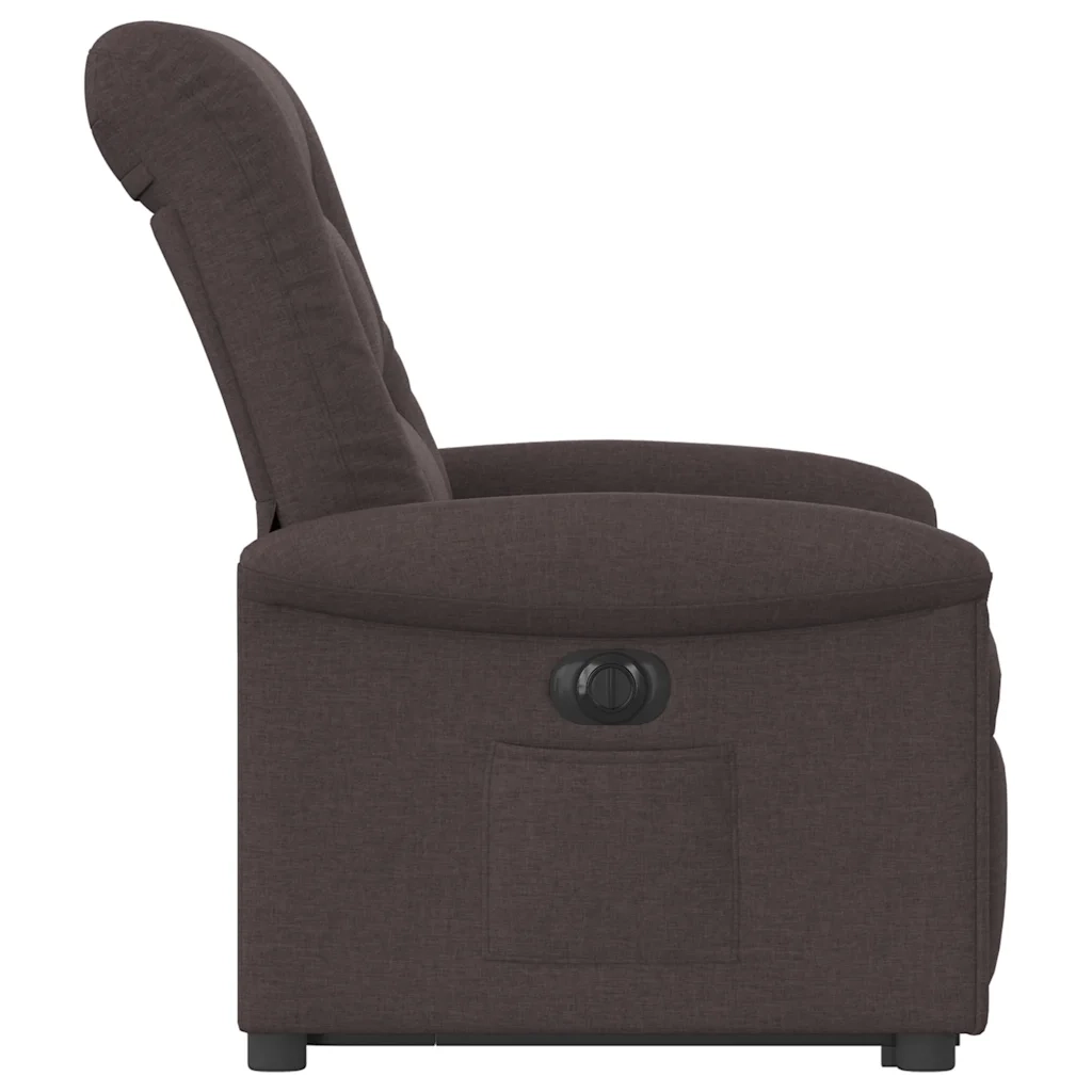 Poltrona | Sedia Relax Alzapersona Reclinante Elettrica Marrone Scuro Tessuto