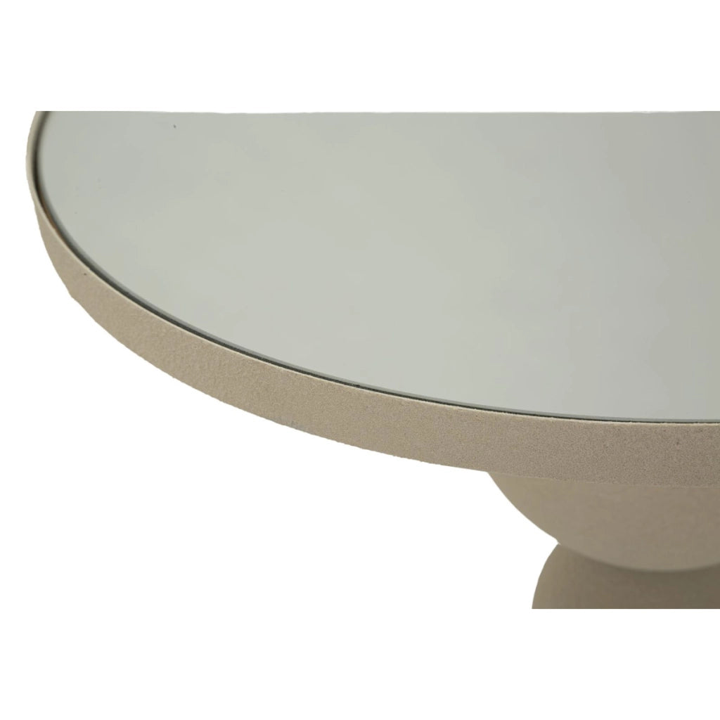 Tavolino VKH799, Beige, Metallo, 40,5x40,5x42 cm