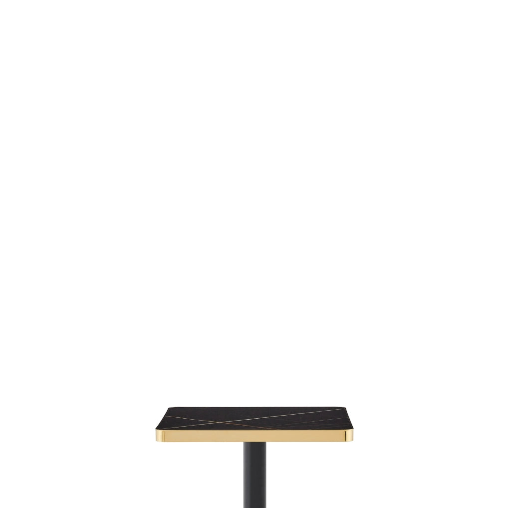 TAVOLO quadrato 60x60 cm MDF Nero struttura in metallo