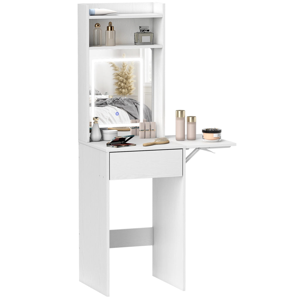 Tocador Trucco con Luci LED e Specchio ¨C zephmum ¨C Bianco