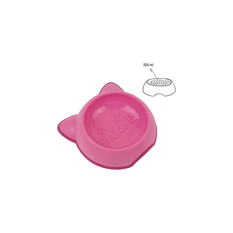 ZOOV CIOTOLA IN PLASTICA P/GATTI ROSA- 1,0 pz