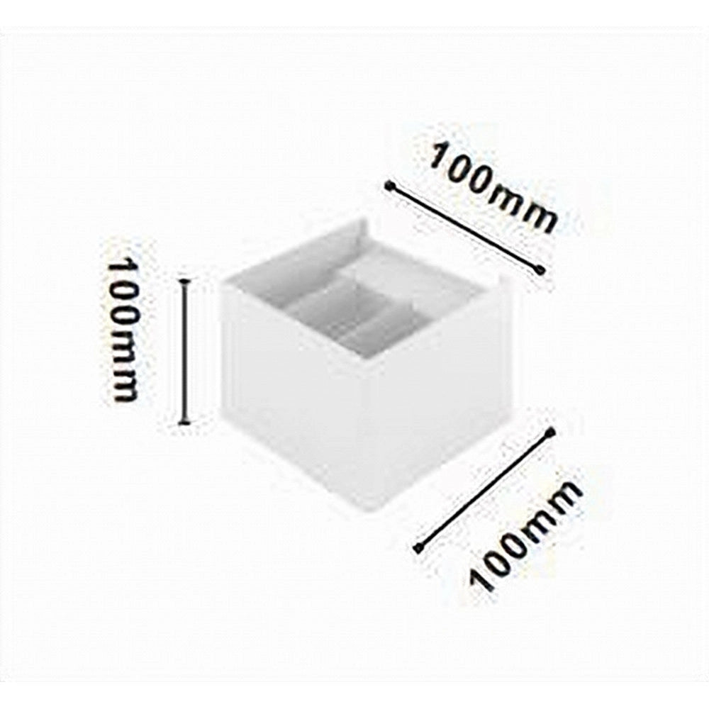 Trade Shop - Applique Led A Cubo 12 Watt Lampada Quadrata Bianco Da Parete Interno Ip20 00748 -