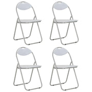 Sedie da Pranzo Pieghevoli 4 pz Bianche in Similpelle cod mxl 6197