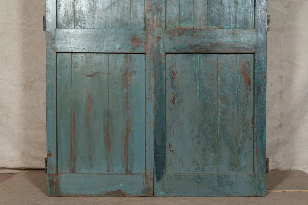 Biscottini Porta portone in legno massello e ferro da interno o da esterno vecchia e antica medievale scorrevole