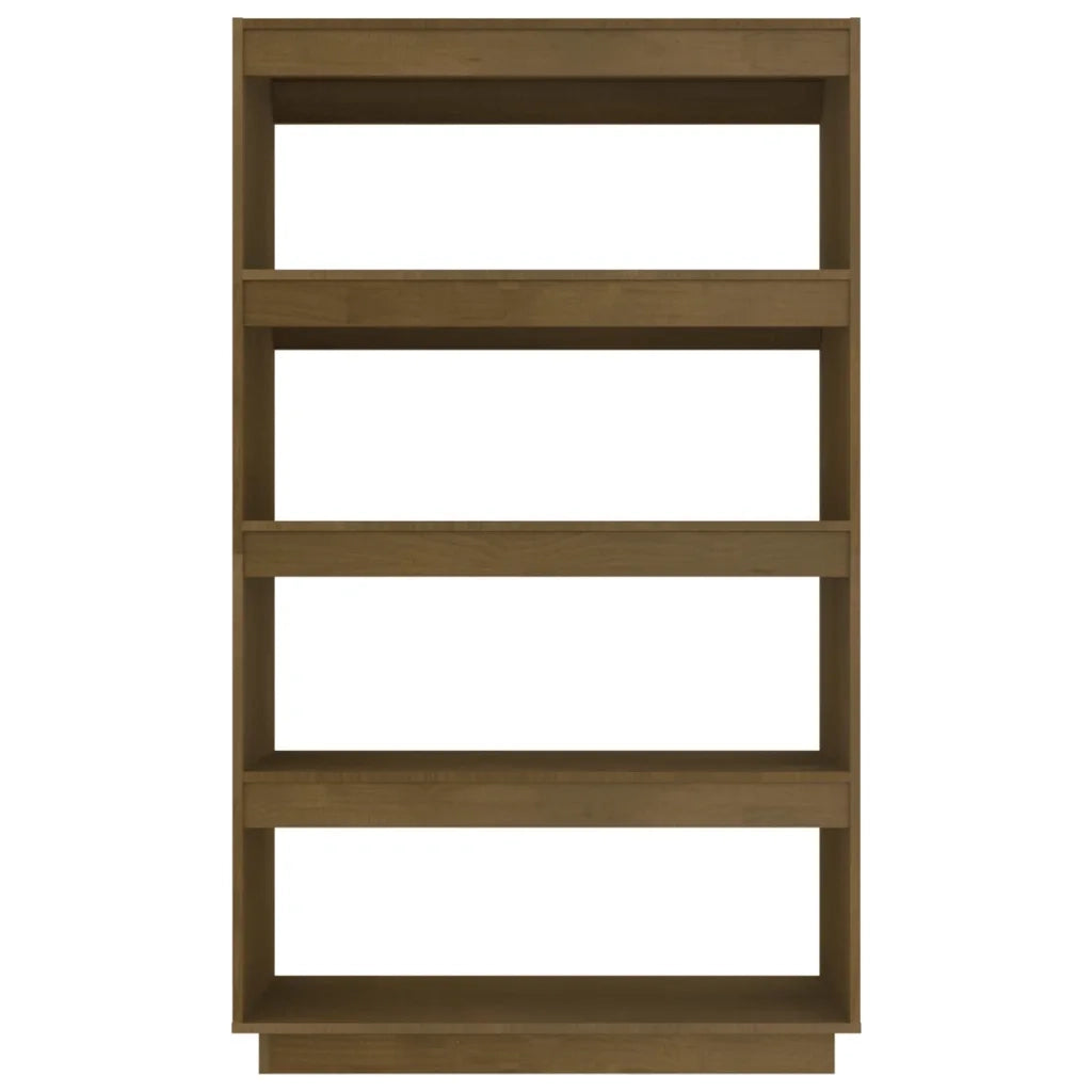 Libreria Divisorio-Scaffale per Libri-Mobile di Stoccaggio Ambra 80x35x135 cm in Massello di Pino