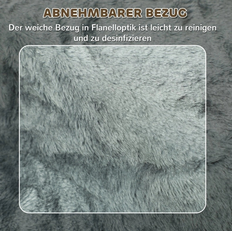 Scaletta per animali a 4 gradini in peluche grigio chiaro