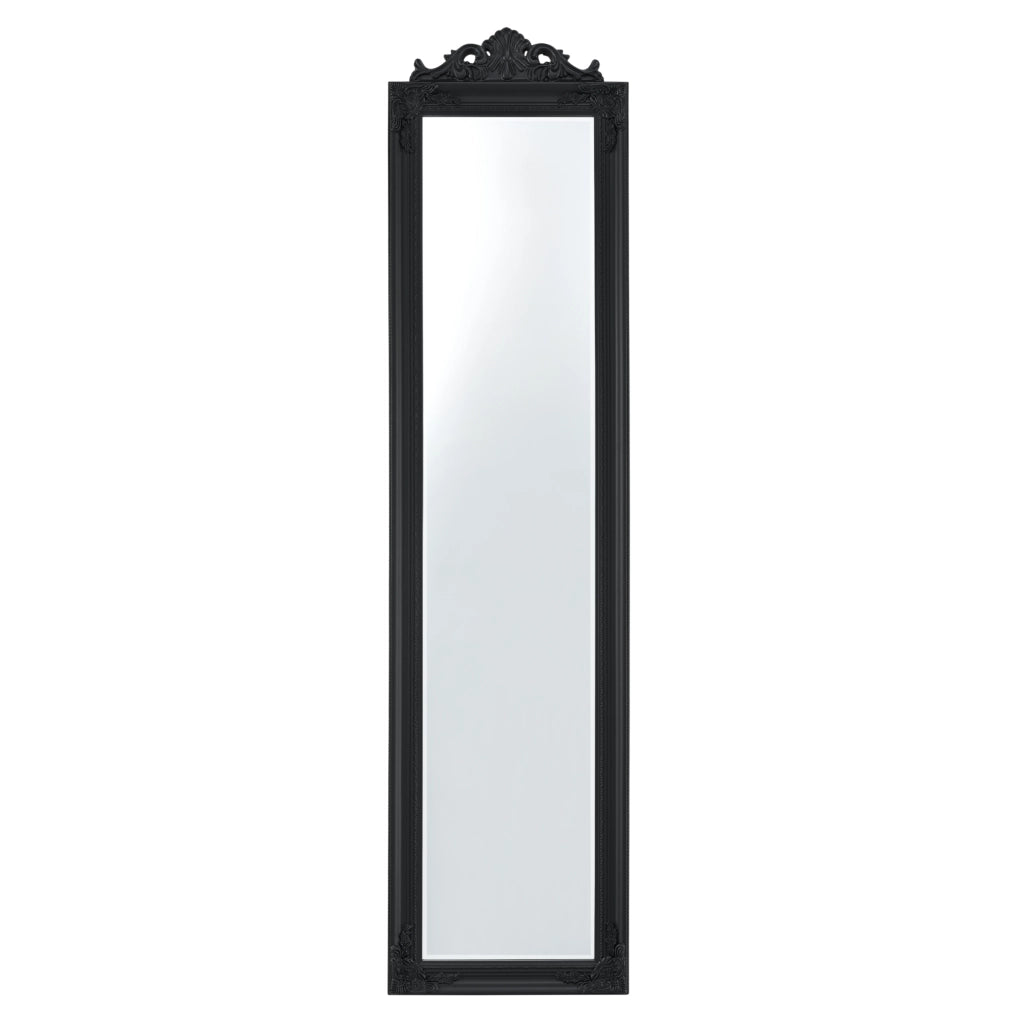 Specchio da Terra Arezzo a Figura Intera 160 x 40 cm Cornice in Eucalipto - Nero [en.casa]