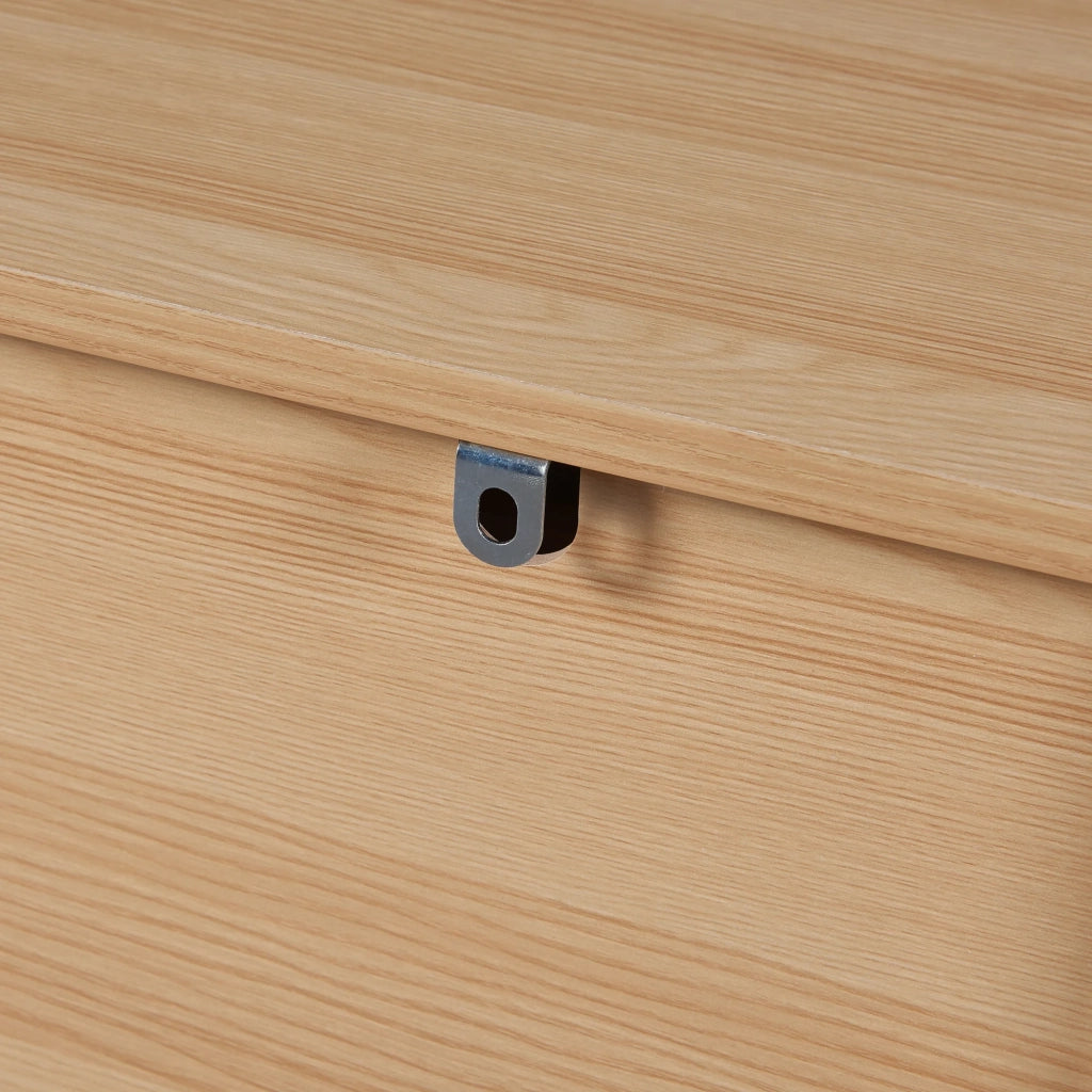Cassettiera pratico mobile contenitore per ingresso soggiorno camera da letto MDF 90 x 70 x 40 cm effetto rovere bianco 03_0009318