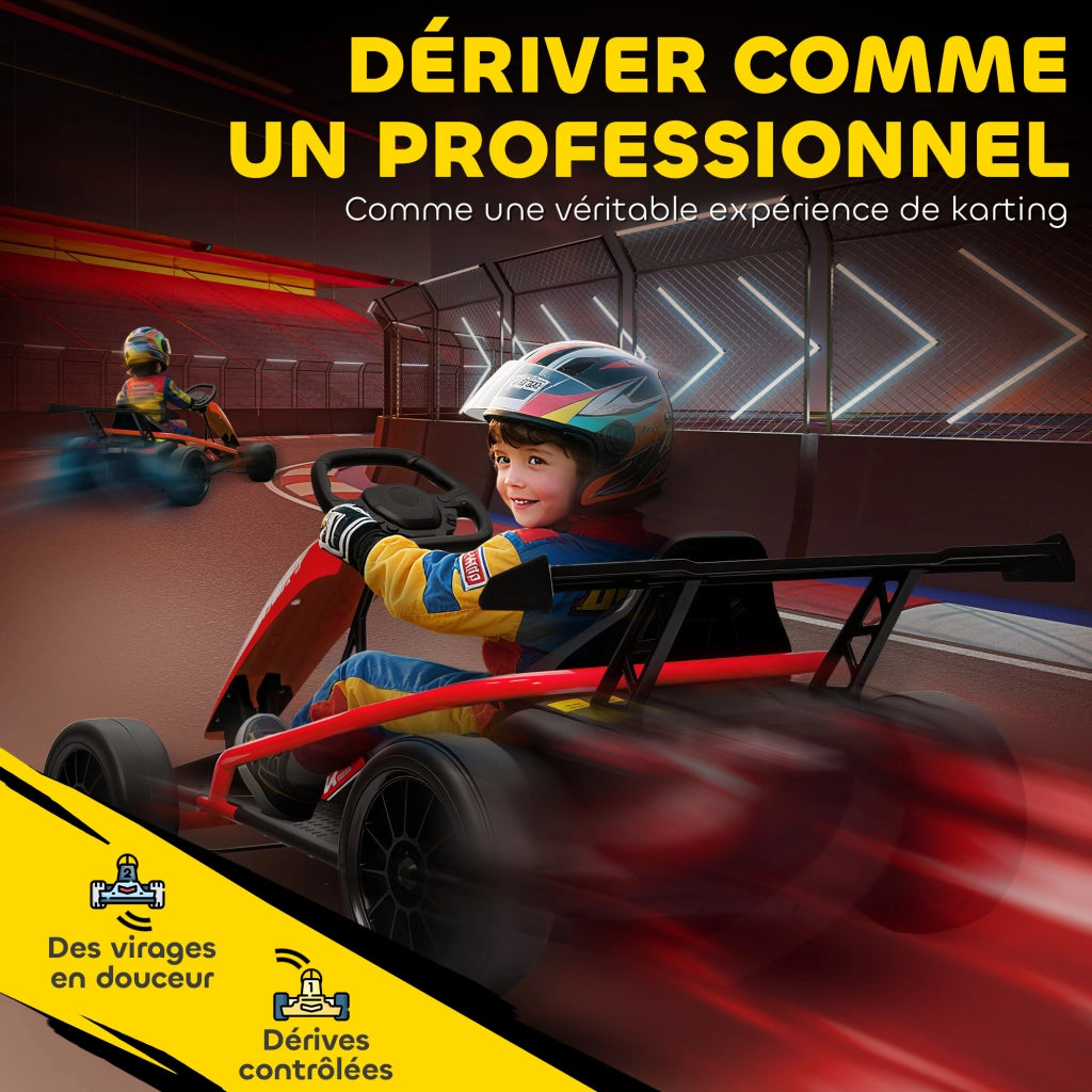 GoKart Elettrico per Bambini ¨C zephmum ¨C Rosso 119x77x54 cm