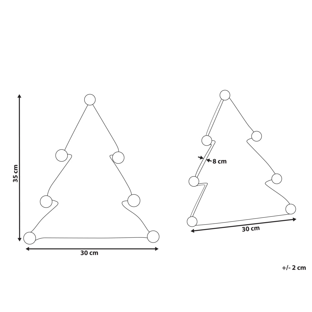 Set di 2 cuscini sparsi in tessuto rosso e verde a forma di albero di Natale 35 x 30 cm Accessorio per la decorazione