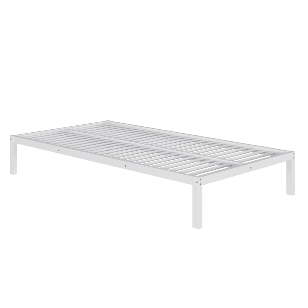 Letto a soppalco 90x200 cm con scrivania e scaffali bianco