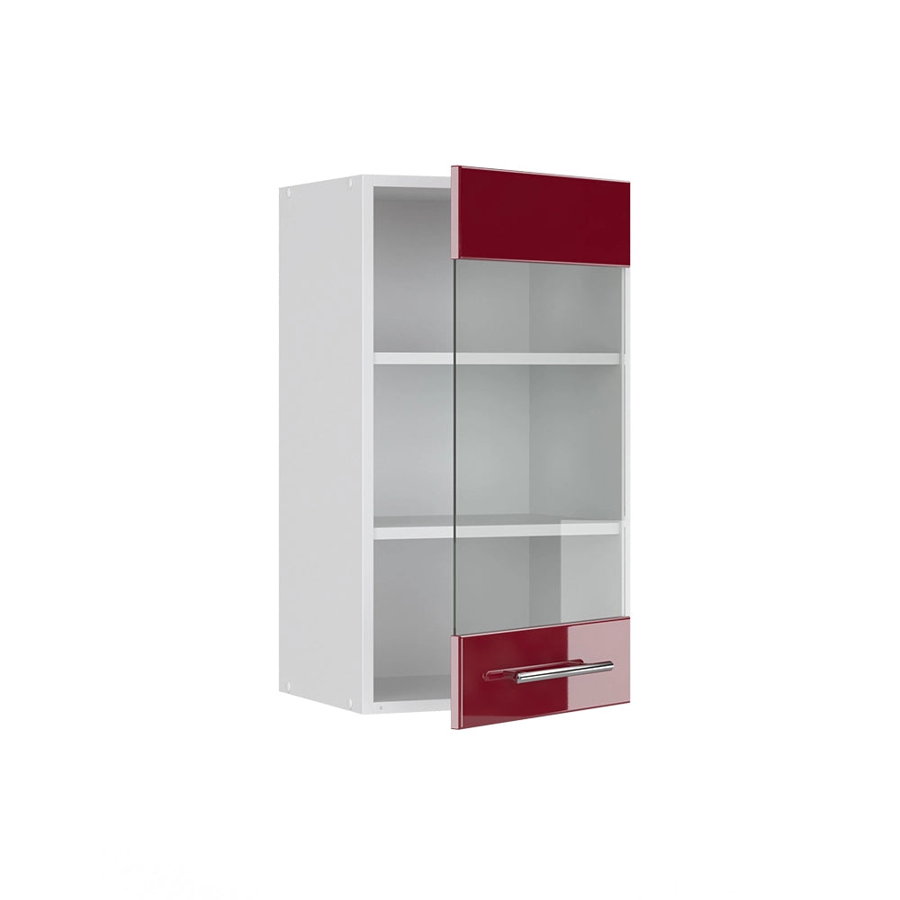 Vicco Mobile da cucina in vetro Rosso bordeaux lucido 40 cm