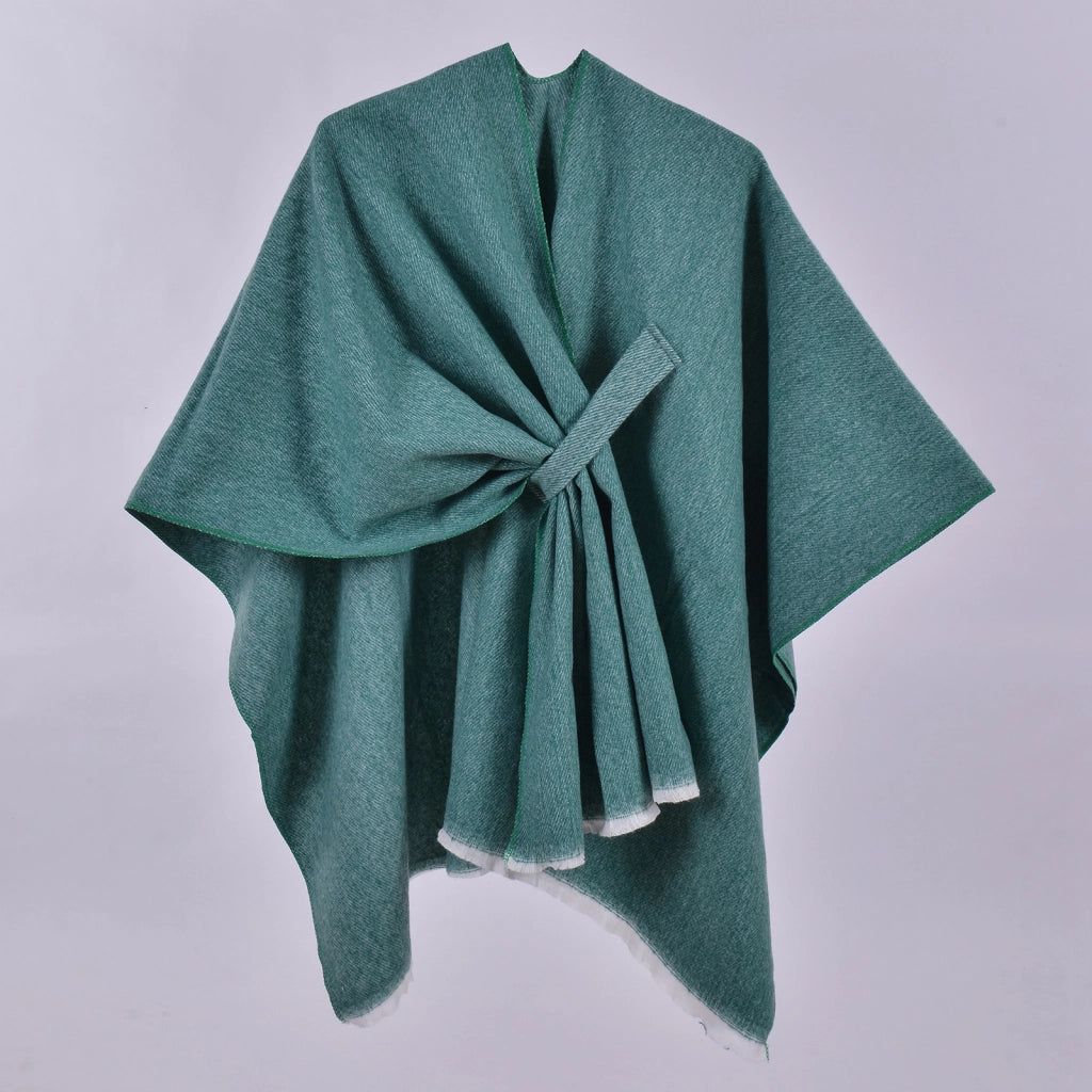 Nuova sciarpa calda, scialle, cardigan classico a quadri con nodo sul davanti, coperta calda