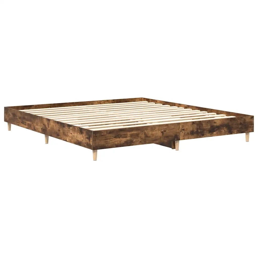Giroletto senza Materasso Rovere Fumo 200x200 cm in Truciolato