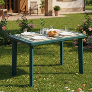 Pinedale, Tavolo da Esterno 6 Posti Made in Italy, 101x68x72h cm Verde