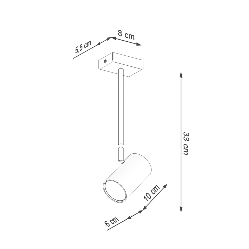 Spot soffitto nero orientabile 1xGU10 10W Bruneo Pure Lume