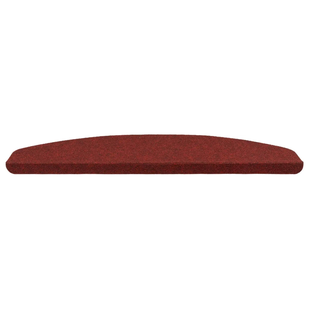 Tappetini per scale autoadesivi 15 pcs Rosso 80 x 28 x 3,5 cm