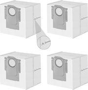 4 sacchi di polvere riutilizzabili per aspirapolvere Roborock S8 / S8+ / S8 Pro Ultra / S7 Max Ultra / S7 MaxV Ultra / S7 Pro Ultra / Q5 / Q5+ / Q5 Pro+ / Q7 / Q7+ / Q7 Max...
