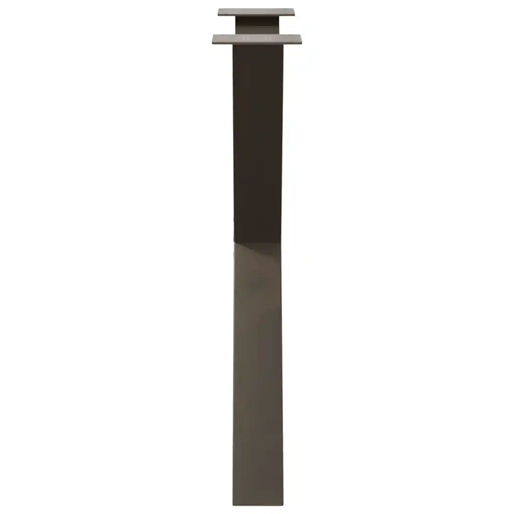 Gambe per tavolo da pranzo a forma di X 3 pz in acciaio naturale 80x(72-73) cm 4012995