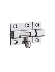 Chiusura a chiavistello per porta, ottone cromato, Ø 8 mm, 35 x 30 mm – THIRARD