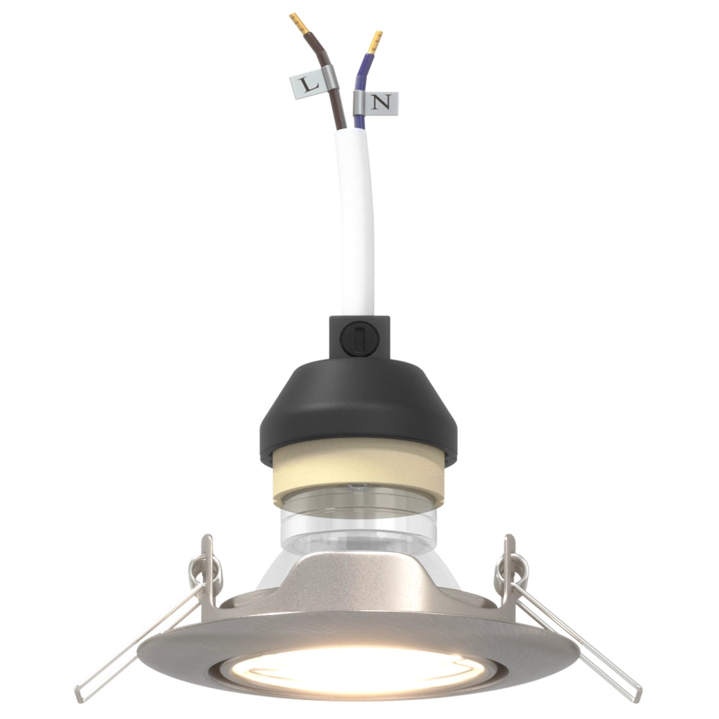 Faretti Incassati 24 pz Rotondo GU10 Argento Ã˜90 mm Acciaio