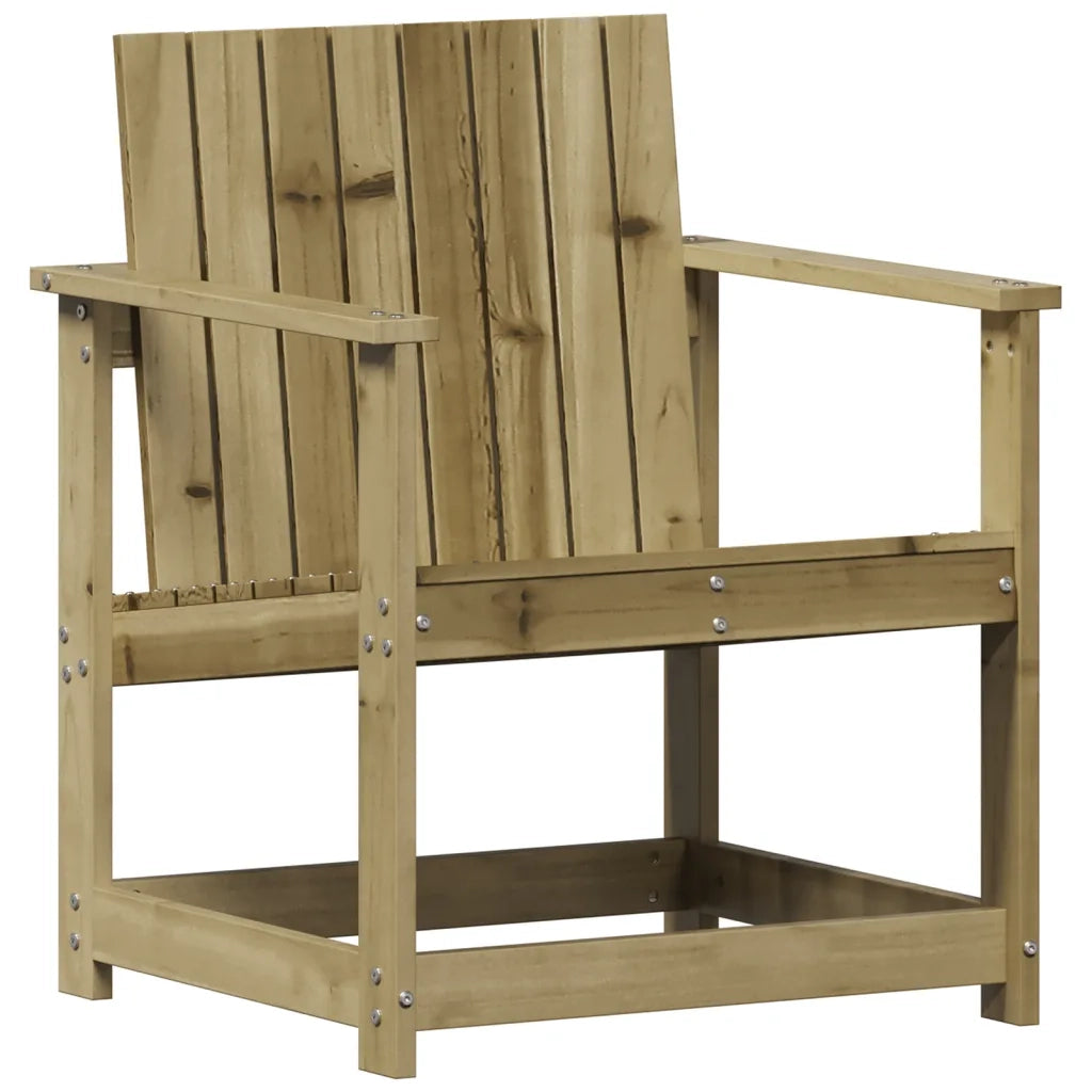Sedia da patio-Sedia da Giardino 62x56x77 cm in Legno Impregnato di Pino