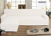 Copridivano Genius Con Penisola Chaise Longue Modello Swing Colore Bianco - Sinistra - Bianco