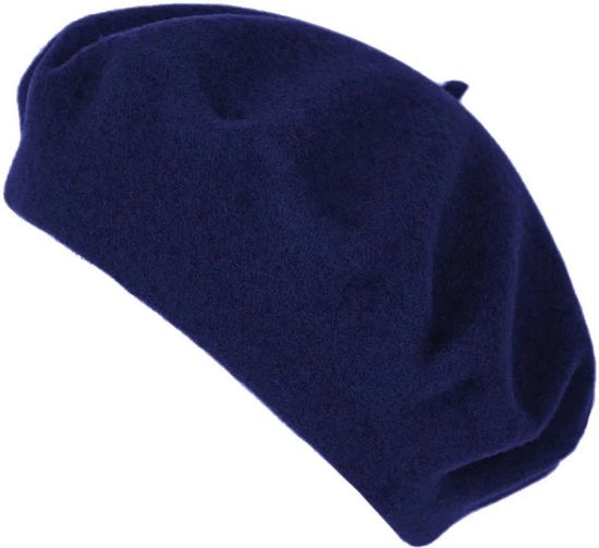 Baret per donna - Faccia quadrata calda e multifunzionale - Adatto per diametro testa 56-59 cm - Con cinturino di regolazione interno - colore notte blu scuro