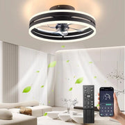 Ventilatore da soffitto con illuminazione - a controllo remoto - silenzioso in uso - ventilatore da soffitto silenzioso - illuminazione per salone