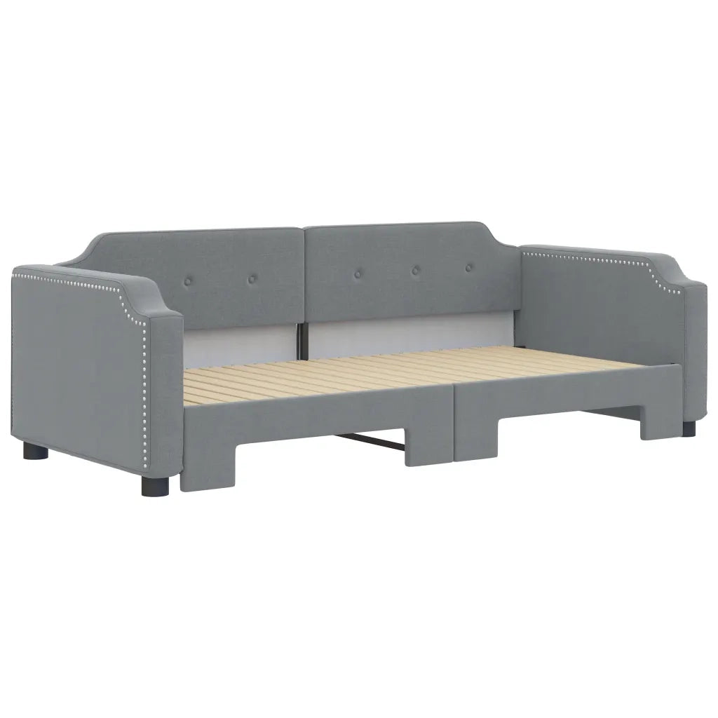 Divano Letto con Letto Estraibile Grigio Chiaro 90x190 Tessutocod mxl 106588